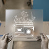 Floral Camera Botanical Art | DTF Transfer Ready to Press | Artistic Heat Transfer