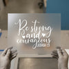 Be Strong & Courageous | DTF Transfer Ready to Press | Inspiring Heat Transfer