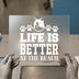 Cat Lover Beach Quote | DTF Transfer Ready to Press | Pet Paws Heat Transfer
