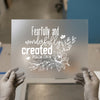 Fearfully and Wonderfully Created | DTF Transfer Ready to Press | Inspirational Heat Transfer