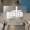 Rooted in Christ Cross | DTF Transfer Ready to Press | Faith Heat Transfer