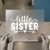 Little Sister Arrow Heart | DTF Transfer Ready to Press | Family Heat Transfer