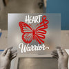 Heart Warrior Butterfly | DTF Transfer Ready to Press | Awareness Heat Transfer