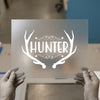Hunter Antlers Typography | DTF Transfer Ready to Press | Rustic Heat Transfer