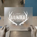 Hunter Antlers Typography | DTF Transfer Ready to Press | Rustic Heat Transfer