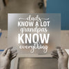 Dads Know A Lot Grandpas Know Everything | DTF Transfer Ready to Press | Quote Heat Transfer