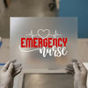 Emergency Nurse Heartbeat | DTF Transfer Ready to Press | Medical Pro Heat Transfer