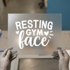Resting Gym Face | DTF Transfer Ready to Press | Humorous Workout Heat Transfer