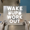 Wake Up Work Out Kettlebell | DTF Transfer Ready to Press | Gym Heat Transfer