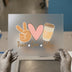 Peace Love Coffee DTF Transfer Ready to Press | Cozy Aesthetic Heat Transfer