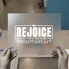 Rejoice In The Lord Philippians 4:4 | DTF Transfer Ready to Press | Scriptural Heat Transfer