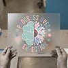 Progress Over Perfection Brain & Sunflower | DTF Transfer Ready to Press | Boho Heat Transfer