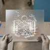 Camping Adventure Scene | DTF Transfer Ready to Press | Outline Art Heat Transfer