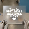Best Boss Ever Quote | DTF Transfer Ready to Press | Retro Lettering Heat Transfer