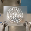 Lake is My Happy Place | DTF Transfer Ready to Press | Heat Transfer Decal