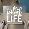 Salon Life Quote | DTF Transfer Ready to Press | Chic Barbershop Heat Transfer