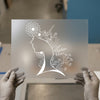Floral Woman Silhouette | DTF Transfer Ready to Press | Botanical Heat Transfer