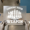 Choose Your Weapon Chessboard | DTF Transfer Ready to Press | Game Heat Transfer