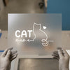 Cat Mama Outline with Heart | DTF Transfer Ready to Press | Minimalist Heat Transfer