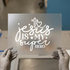 Jesus Is My Superhero | DTF Transfer Ready to Press | Christian Heat Transfer