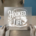 Hooked for Life Fishing DTF Transfer Ready to Press | Retro Angler Heat Transfer