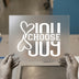 Choose Joy Inspirational Heart Design | DTF Transfer Ready to Press | Motivational Heat Transfer