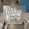 Rockin The Bump Pregnancy DTF Transfer Ready to Press | Maternity Heat Transfer