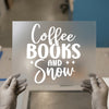 Coffee Books and Snow DTF Transfer Ready to Press | Cozy Winter Heat Transfer