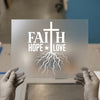 Faith Hope Love Cross Roots | DTF Transfer Ready to Press | Christian Heat Transfer