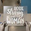 Rosie Strong Afro Woman | DTF Transfer Ready to Press | Empowering Heat Transfer