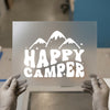 Happy Camper Mountains | DTF Transfer Ready to Press | Retro Heat Transfer