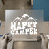 Happy Camper Mountains | DTF Transfer Ready to Press | Retro Heat Transfer