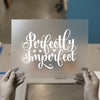 Perfectly Imperfect Script Hearts | DTF Transfer Ready to Press | Empowering Heat Transfer