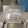 Books & Coffee Lover DTF Transfer Ready to Press | Cozy Aesthetic Heat Transfer