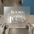 Books & Coffee Lover DTF Transfer Ready to Press | Cozy Aesthetic Heat Transfer