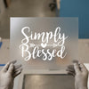 Simply Blessed Quote | DTF Transfer Ready to Press | Script Style Heat Transfer