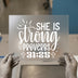 She Is Strong Proverbs 31:25 | DTF Transfer Ready to Press | Empowering Script Heat Transfer