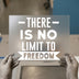 No Limit to Freedom | DTF Transfer Ready to Press | Bold Statement Heat Transfer