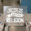 Jesus Is My Savior Not My Religion | DTF Transfer Ready to Press | Christian Heat Transfer