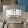 Worship While You Wait | DTF Transfer Ready to Press | Faith Heat Transfer