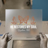 He Restores My Soul Butterfly DTF Transfer Ready to Press | Inspirational Heat Transfer