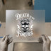Death to My Forties Skull Rose | DTF Transfer Ready to Press | Gothic Heat Transfer