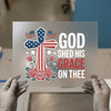 Patriotic Grace Cross | DTF Transfer Ready to Press | Faith Heat Transfer