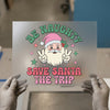 Retro Santa 'Be Naughty' | DTF Transfer Ready to Press | Groovy Christmas Heat Transfer