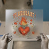 Fireheart Floral Sacred Heart | DTF Transfer Ready to Press | Artistic Heat Transfer