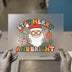 Stay Merry & Bright Hippie Santa | DTF Transfer Ready to Press | Retro Christmas Heat Transfer