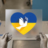 Ukrainian Heart & Peace Dove | DTF Transfer Ready to Press | Symbolic Heat Transfer
