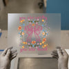 You Are Worthy, You Are Loved Floral Bow | DTF Transfer Ready to Press | Empowering Heat Transfer