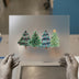 Holiday Christmas Trees | DTF Transfer Ready to Press | Watercolor Festive Heat Transfer