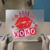 Kiss Lips XOXO | DTF Transfer Ready to Press | Valentine's Grunge Heat Transfer